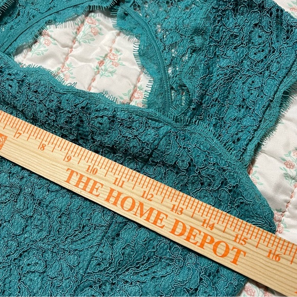 Adrianna Papell Turquoise Lace Cocktail Dress 4 - Picture 10 of 12